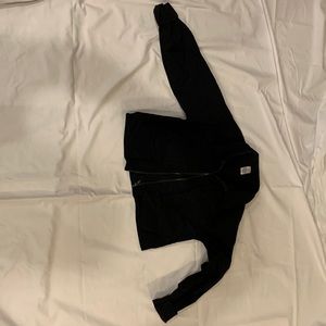 Front zip dance jacket with collar.